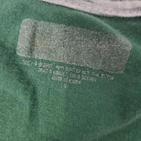 Women’s NFL Green‎ Bay Packers Football Logo SZ S Small Ringer Tee Gold Stripes - Picture 6 of 12